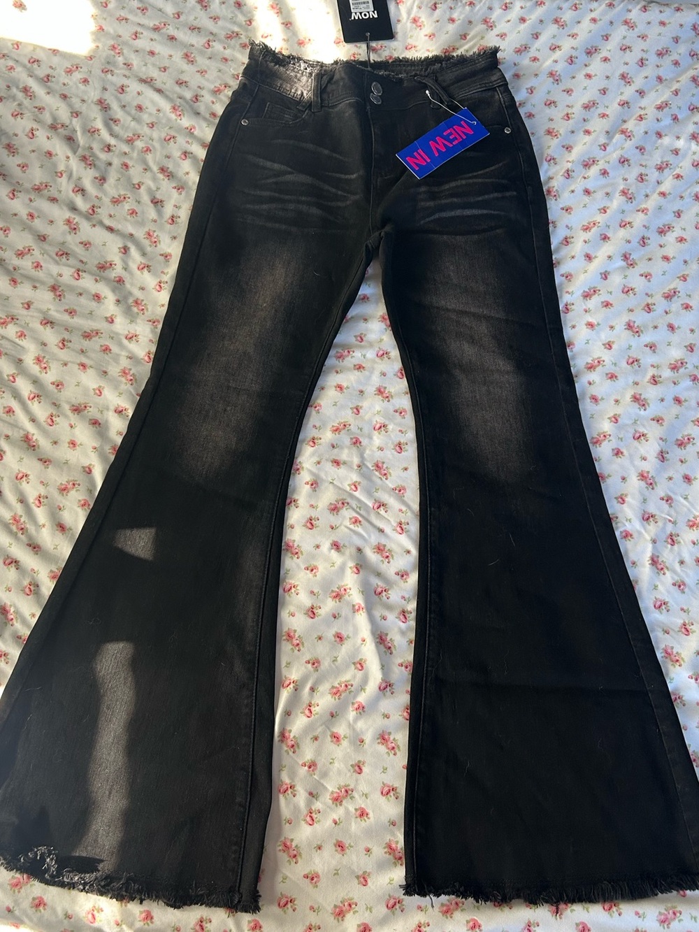 Black High-Waist Flare Jeans